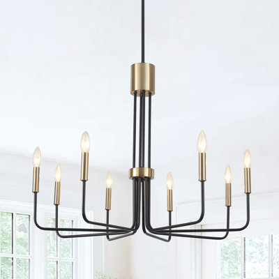Luminaire suspendu de style lustre minimaliste moderne à 6/8 lumières pour salle à manger Velleda