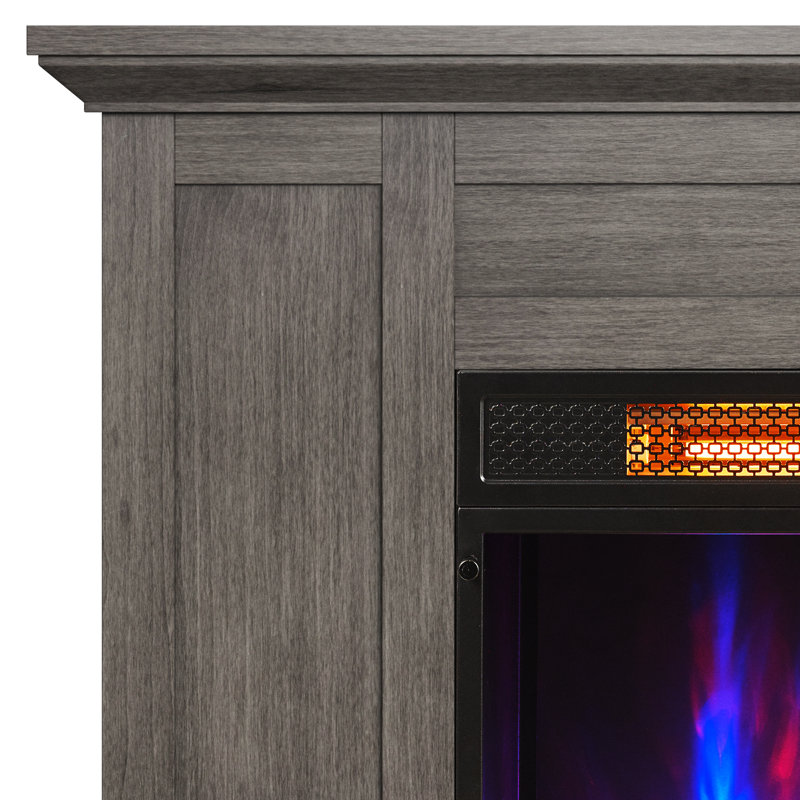 Foyer électrique duraflame, gris vieilli
