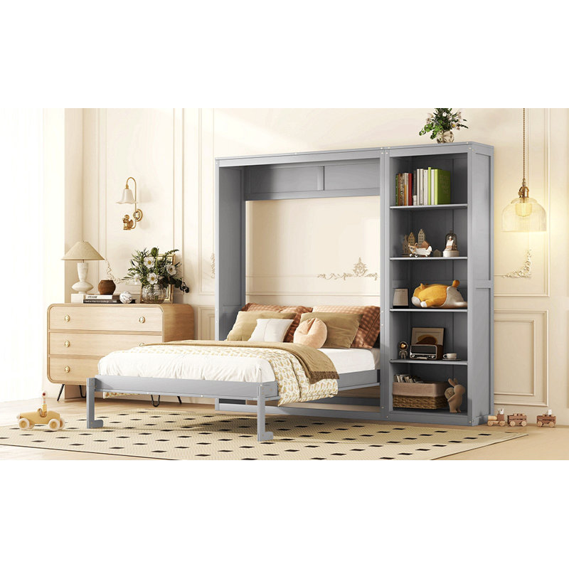 Lit escamotable mural avec tablettes Murphy, Grand