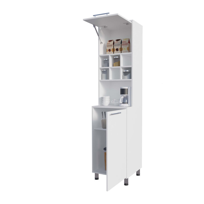 Garde-manger Rock avec porte pneumatique, rangement ouvert et armoire inférieure