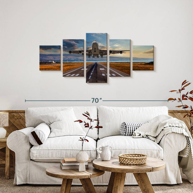 Décollage de l'avion Mehar, H 24 po x l 55 po