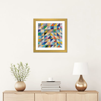 Patchwork Wall Art Print - Framed Fine Art Paper