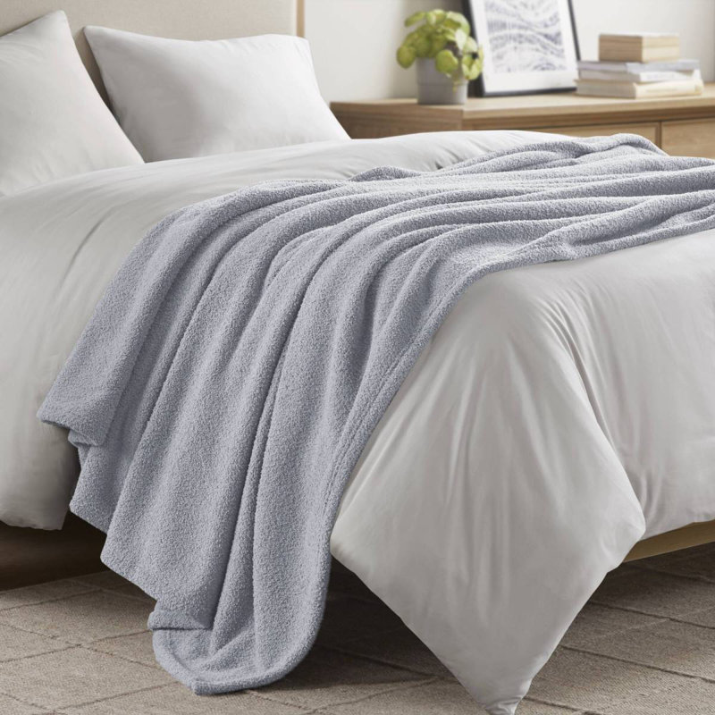 1 couverture pour lit simple gris PCS, Gray, Lit simple