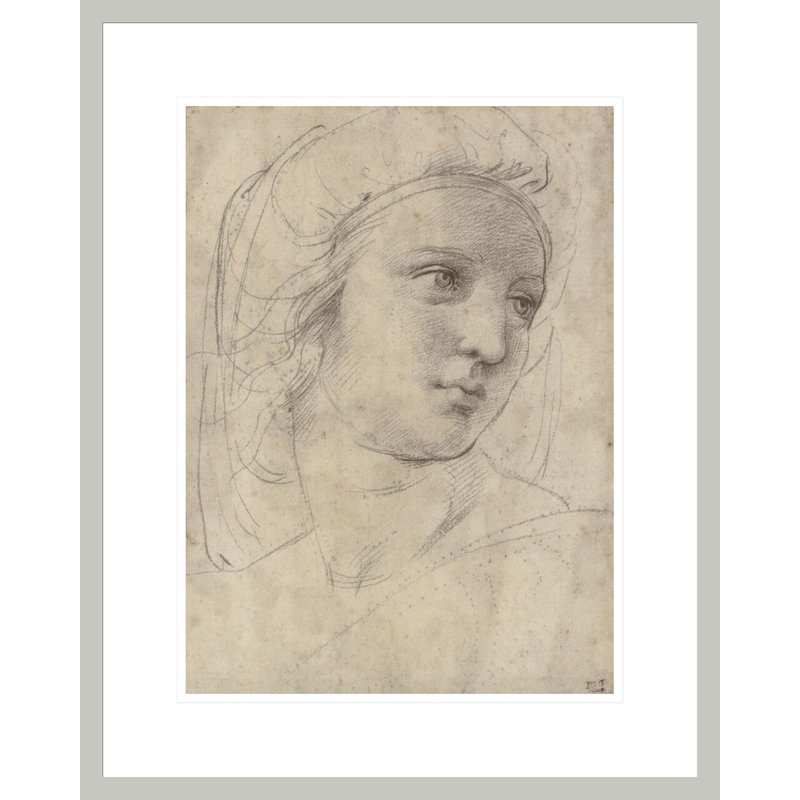 «Head of a Muse» par Raphael, impression giclée sur cadre, H 21,75 po x l 17,38 po