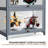 2-Tier Display Cabinet With Flip Up Door, Curio Cabinet Collection Display Case Showcase Bookshelf