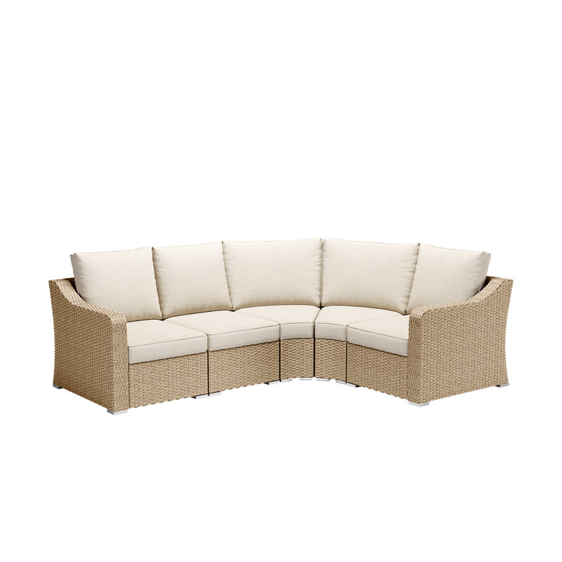  Ensemble de meubles d'extérieur 5 pièces, Marron clair
