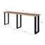 Console Glendive en bois massif vieilli 90 po, Sawn Farmhouse Natural -786699104-782142675