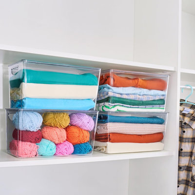 Extra-Large Stackable Plastic Storage Bins With Lids For Pantry, Kitchen & Home Organization