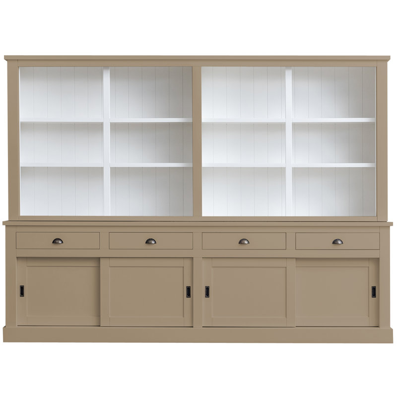 Byers 300 cm W Display Cabinet, Grey/Beige