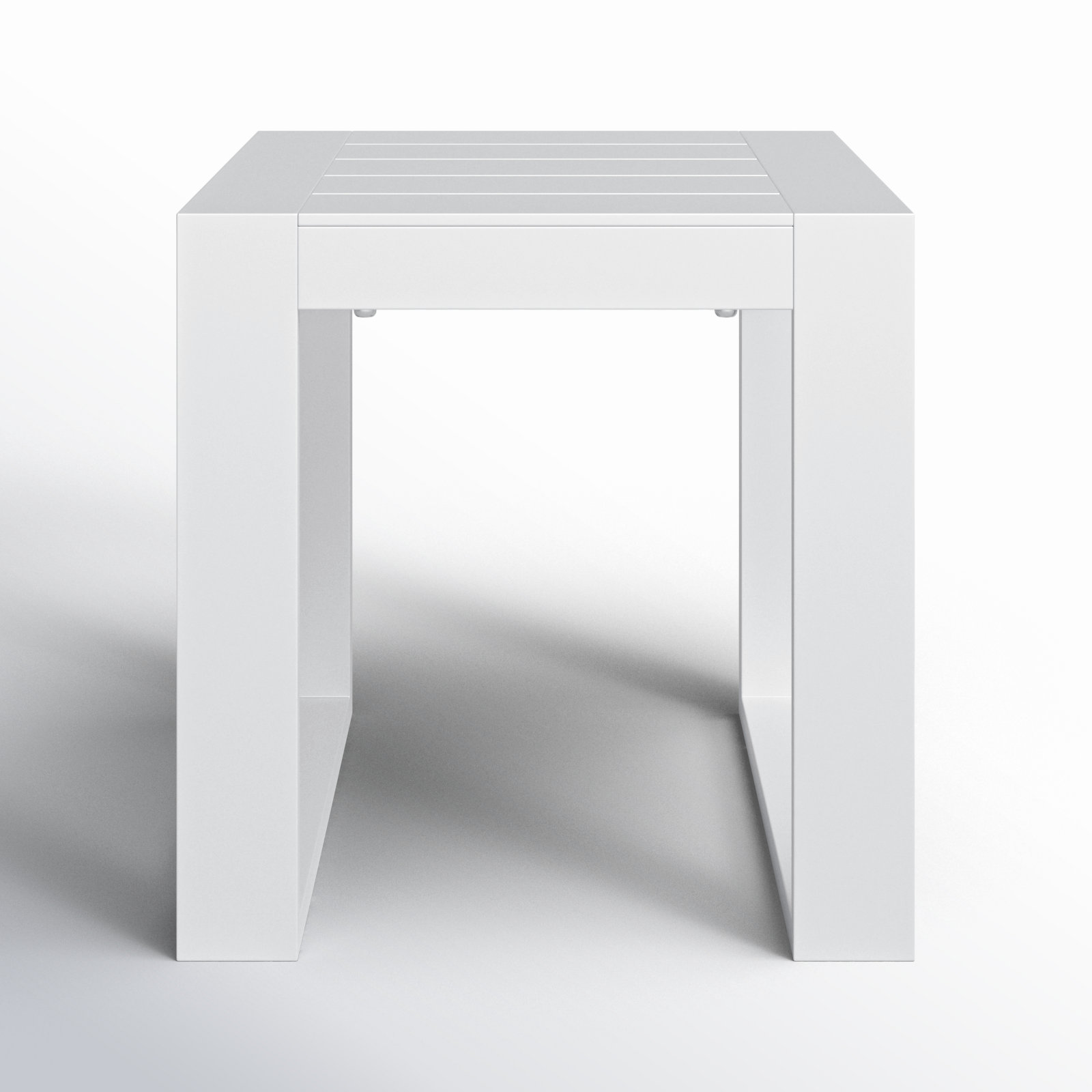Dover 20" Powder Coated Aluminum Side Table, White