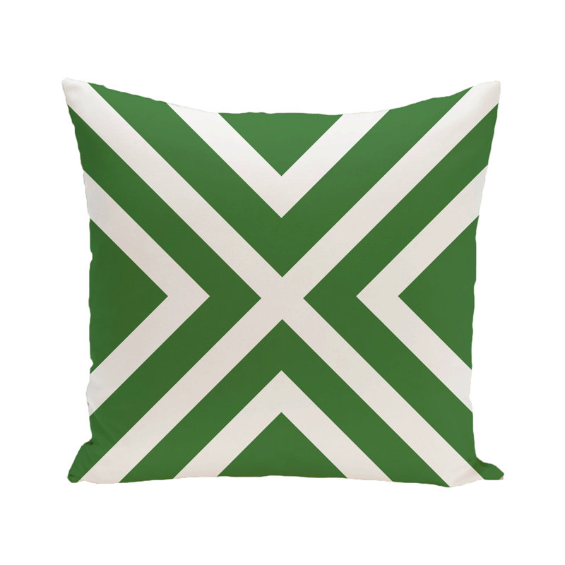 Housse de coussin d'extérieur carré «X», Vert feuille, H 20 po x l 20 po