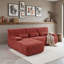 Canapé d'angle modulaire en forme de L 3 places avec assise ergonomique incurvée, coussins d'accoudoirs et oreillers-111843345
