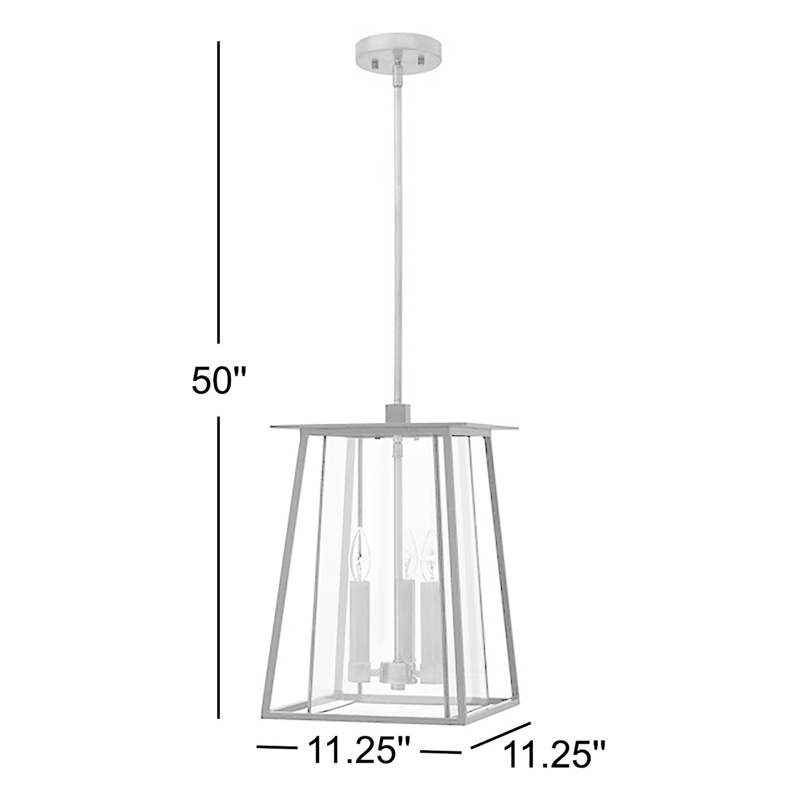 Becket Transparent Outdoor Metal Pendant, Buckeye Bronze