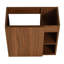 Meuble-lavabo de 20 po avec lavabo en résine et porte à fermeture en douceur, style moderne, mural, facile à nettoyer, meuble-lavabo flottant en noyer, lavabo, aspect contemporain, spacieux, finition