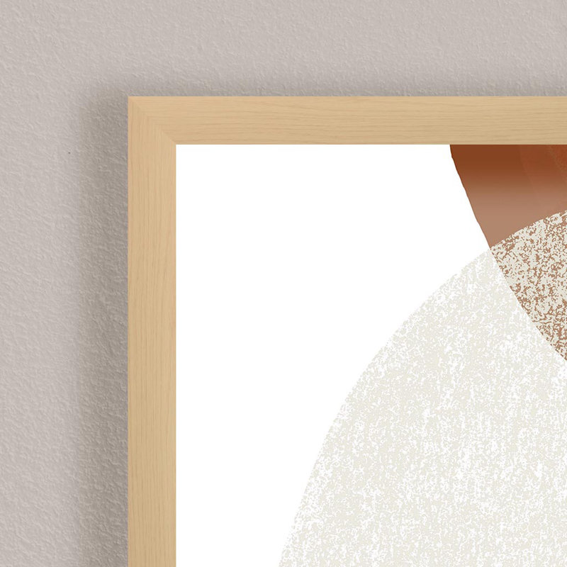 Abstract "Earth Tone Geometric Art" Framed Print Wall Art, 20" H x 16" W