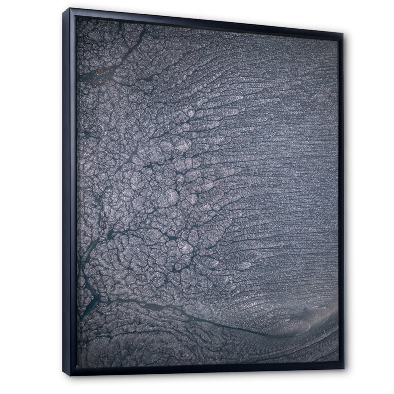 Art mural moderne sur toile luxueux gris fluo X, H 34 po x l 44 po x P 1,5 po, Cadre flottant noir
