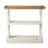French Country Console Table - 35.5"" X 14"" X 32"" - Distressed White/natural Wood Shelf Tray