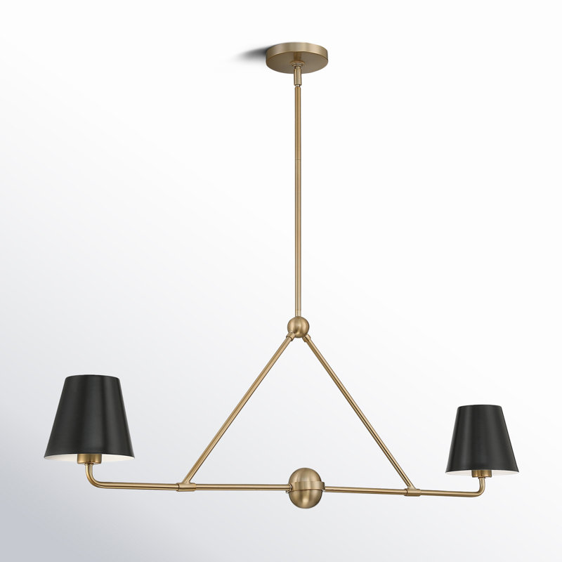 Kinston 2 - Light Dimmable Linear Chandelier, Gold