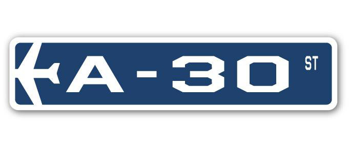 Plaque de rue Amboy A-30 Air Force, H 7 po x l 30 po x P 1 po