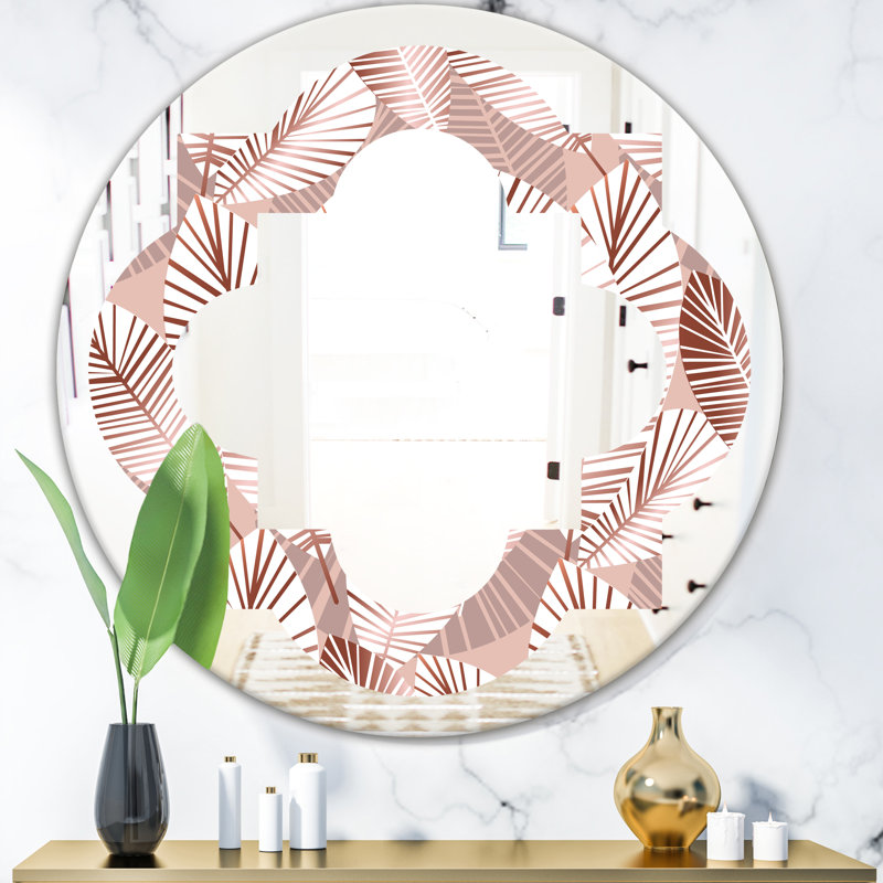 Miroir mural éclectique Quatrefoil IV, H 31,5 po x l po