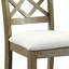 Ensemble de 2 chaises d'appoint en lin beige et chêne rustique Karsen