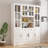 78.7'' H Bookcase with Glass Doors & 2 Drawers - Freestanding Storage Cabinet