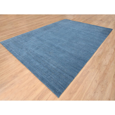 Tashema One-of-a-Kind Rectangle 10' X 14' New Age Area Rug in Blue