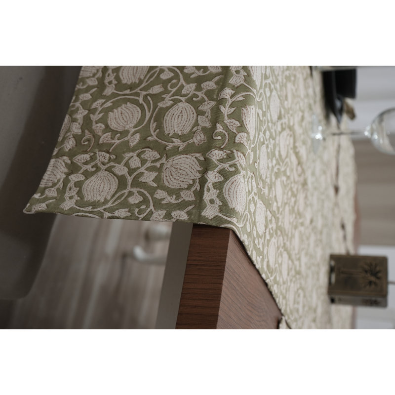 Red Barrel Studio® Bohemian table runner, Classic style table runner, Manikarnika, Green, 9" Rectangle