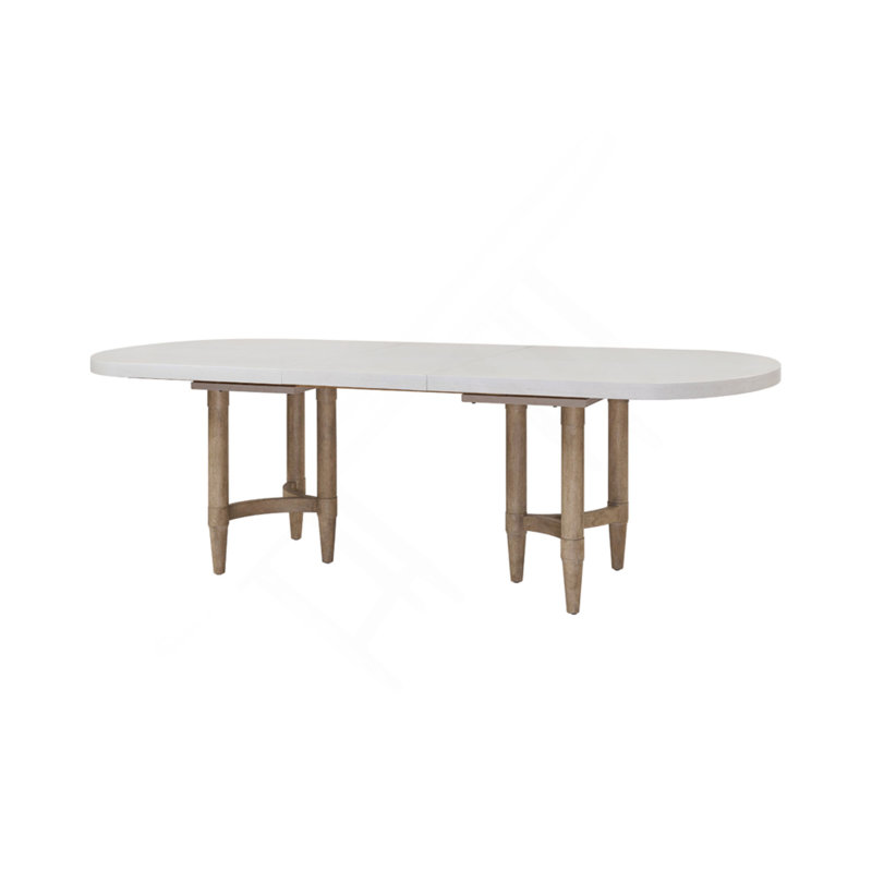 Triad Double Pedestal Dining Table With Leaf