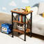 Table de chevet moderne en X avec deux tablettes de rangement, table de bout robuste pour la chambre à coucher et le salon, stabilité et organisation accrues