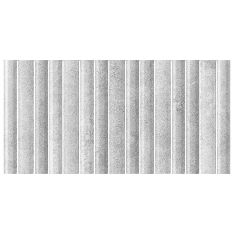 Rubik 5.88" x 11.75" Ceramic Patterned Tile, White