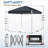 Iron Pop-up Canopy with Removable Mesh Sidewalls and Roller Bag-86706488-90566785