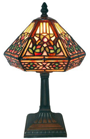 Lampe de table 13" floral mosaic