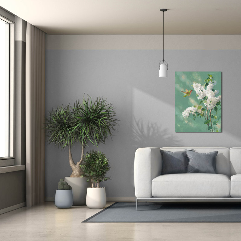 «Hummingbird Spring 1» par Danhui Nai, art mural sur toile, H 34 po x l 26 po