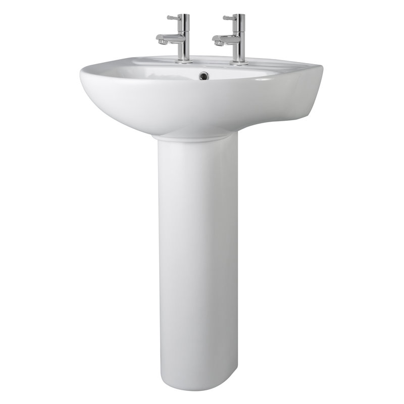 Nuie Melbourne 550mm L x 475mm W White Vitreous China U-Shaped Sink with Overflow