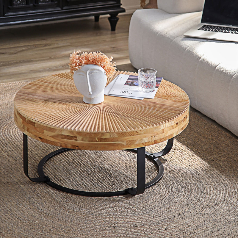 Table basse ronde, Noir