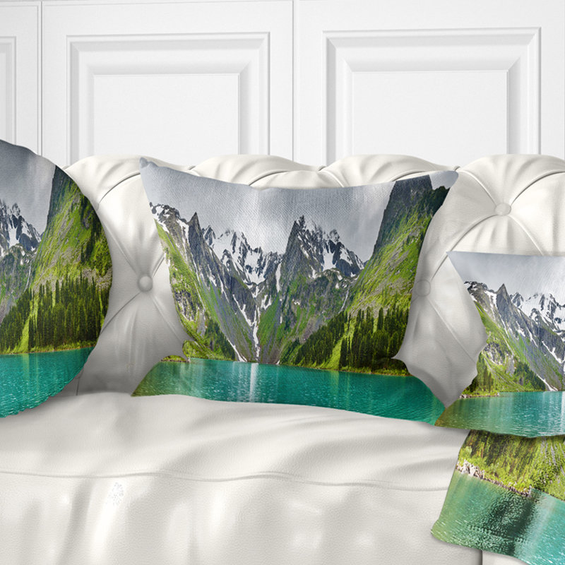 Mountain Mountain Panorama - coussin à imprimé paysage, 16 po x 1 po, Coussin décoratif