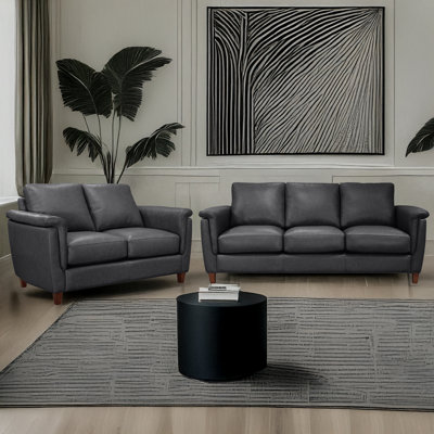 Ensemble de salon en cuir véritable Rambrij