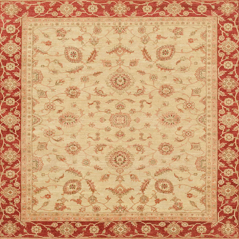 Tapis abstrait moderne 3970, Carré 6 pi