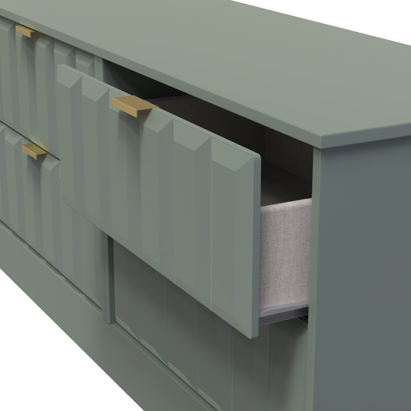 115cm W 4 - Drawer Chest of Drawers, Reed Green