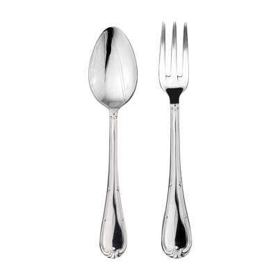 Ensemble de service (fourchette et cuillère) en acier inoxydable Raffaello