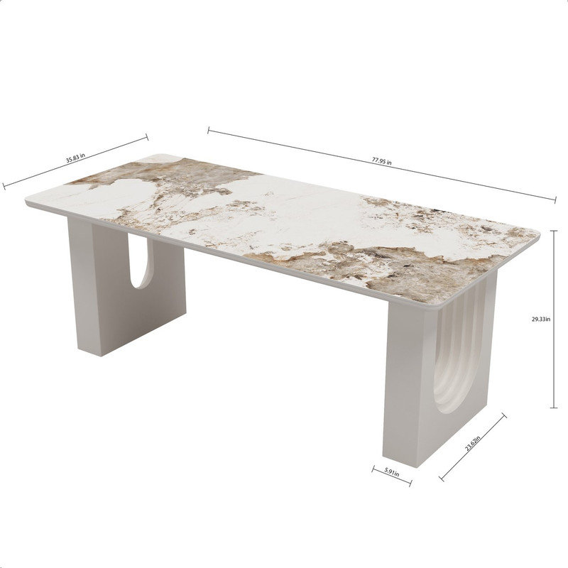 Modern Wooden Coffee Table for Living Room, Rustic Brown Finish, Rectangular Centre Table with Storage Shelf
