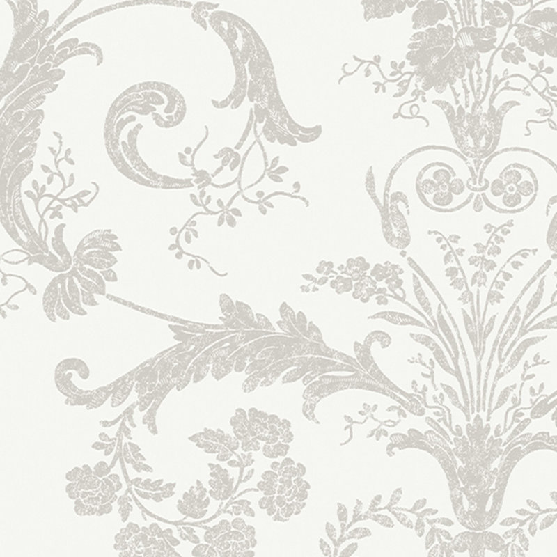 Rouleau de papier peint Laura Ashley Josette, Gris colombe / blanc