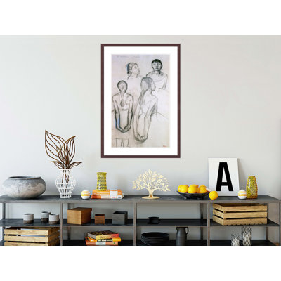 Quatre études sur les danseurs par Edgar Degas, impression giclée encadrée