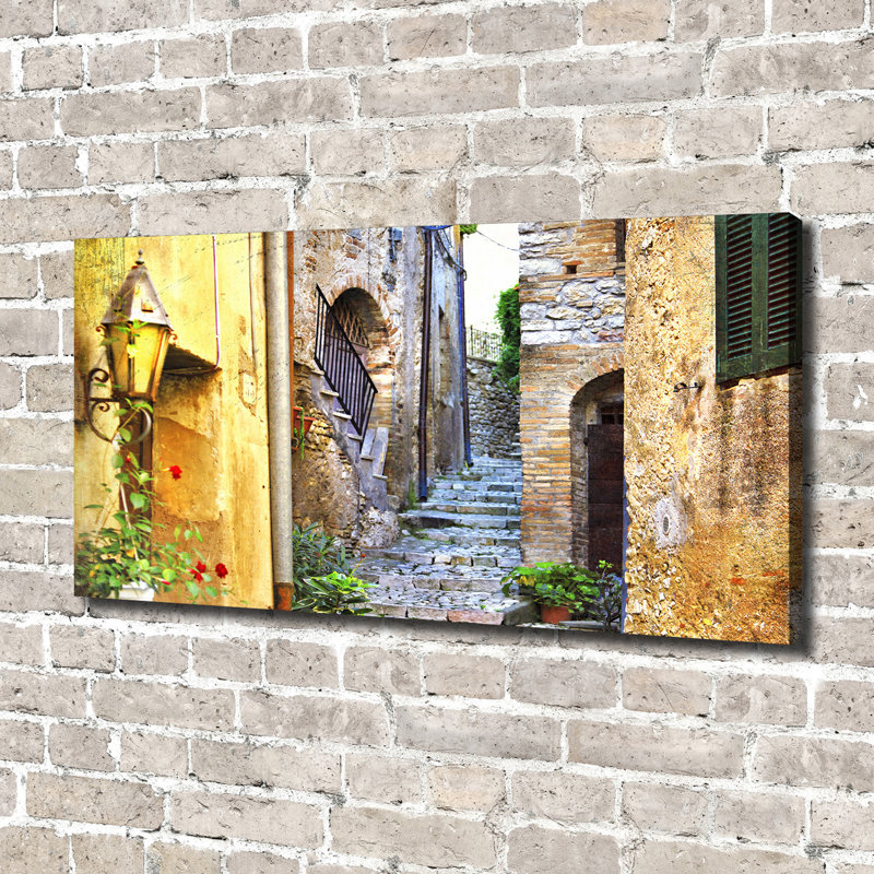 A Charming Street - Wrapped Canvas Print