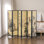 Cloison 6 panneaux en bois massif Ailse l 94,5 po x H 68,9 po