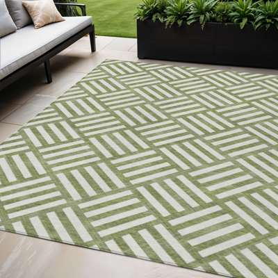 Tapis intérieur lavable à motif géométrique ivoire 5 pi x 8 pi