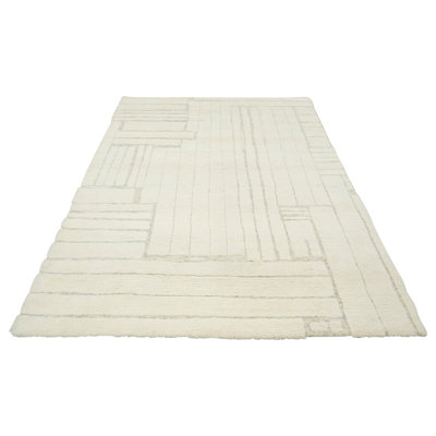 Ivory Moroccan Wool Rug