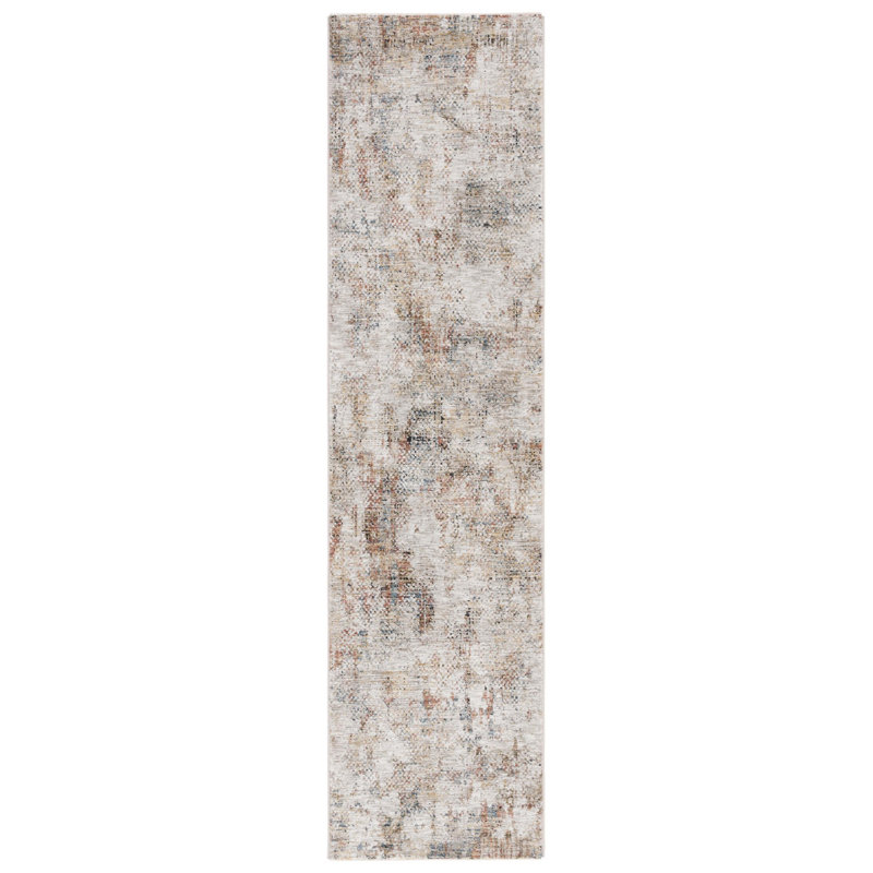 Tapis argenté / ivoire Silverado 104, Tapis de couloir 2 pi x 8 pi