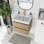 Meuble-lavabo mural simple de 24 po avec plateau en résine Jamaul-1315465283